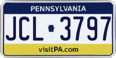 PA license plate JCL3797