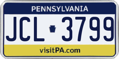 PA license plate JCL3799