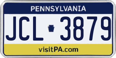 PA license plate JCL3879