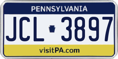PA license plate JCL3897