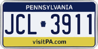 PA license plate JCL3911