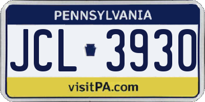PA license plate JCL3930