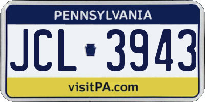 PA license plate JCL3943
