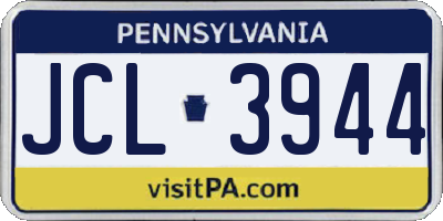 PA license plate JCL3944