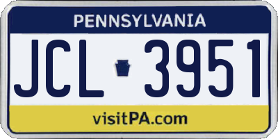 PA license plate JCL3951