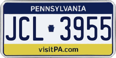 PA license plate JCL3955