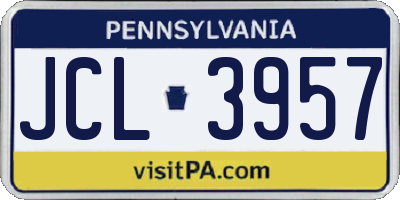 PA license plate JCL3957