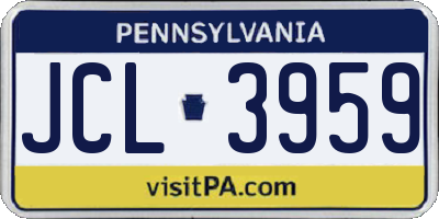 PA license plate JCL3959
