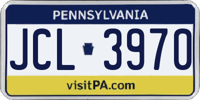 PA license plate JCL3970