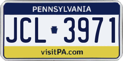 PA license plate JCL3971
