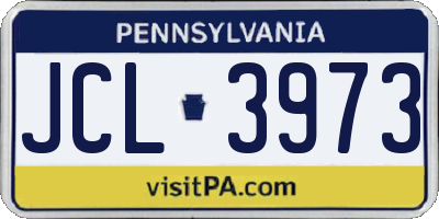 PA license plate JCL3973