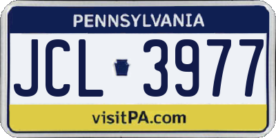 PA license plate JCL3977
