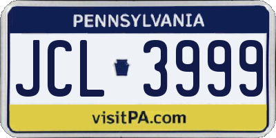 PA license plate JCL3999