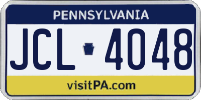 PA license plate JCL4048