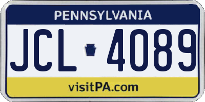 PA license plate JCL4089