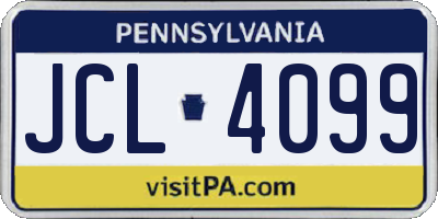 PA license plate JCL4099