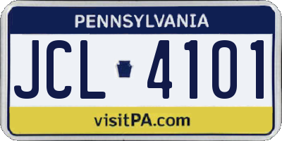 PA license plate JCL4101