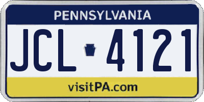 PA license plate JCL4121