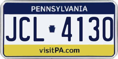 PA license plate JCL4130