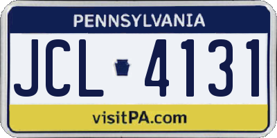 PA license plate JCL4131