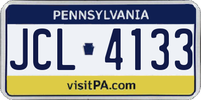 PA license plate JCL4133