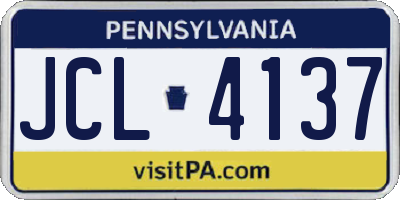 PA license plate JCL4137