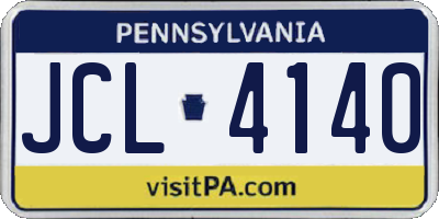 PA license plate JCL4140