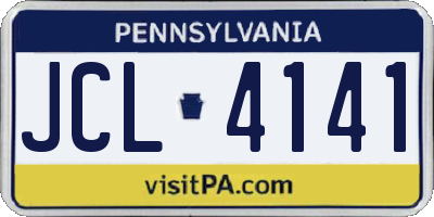 PA license plate JCL4141