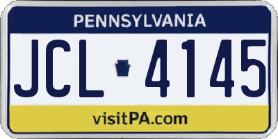PA license plate JCL4145