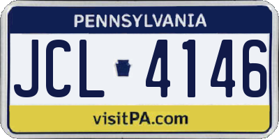 PA license plate JCL4146