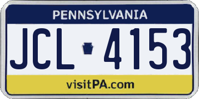 PA license plate JCL4153
