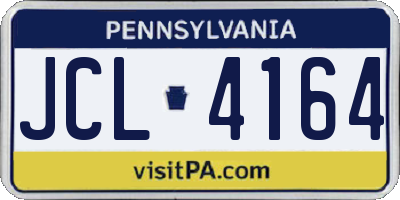 PA license plate JCL4164