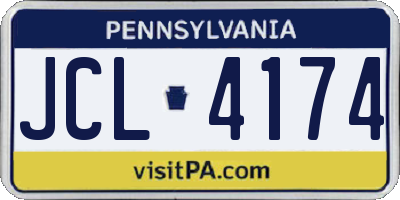 PA license plate JCL4174