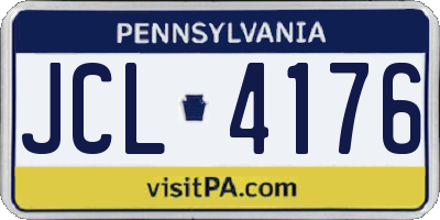 PA license plate JCL4176
