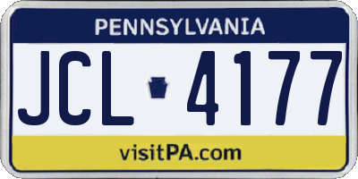 PA license plate JCL4177