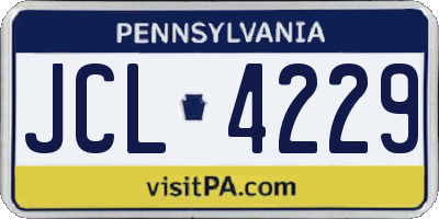 PA license plate JCL4229