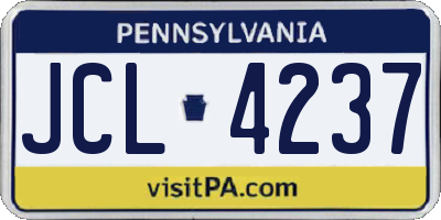 PA license plate JCL4237