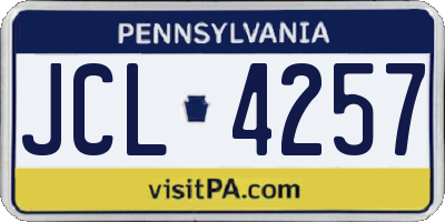 PA license plate JCL4257