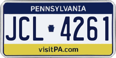 PA license plate JCL4261