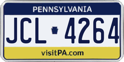 PA license plate JCL4264