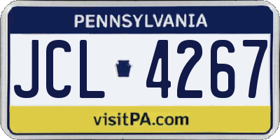PA license plate JCL4267