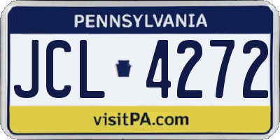 PA license plate JCL4272