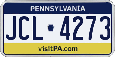 PA license plate JCL4273