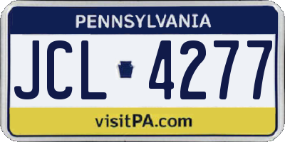 PA license plate JCL4277
