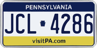 PA license plate JCL4286