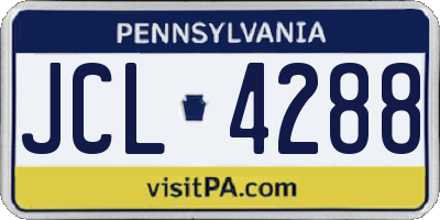 PA license plate JCL4288