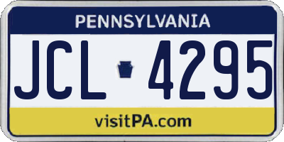 PA license plate JCL4295