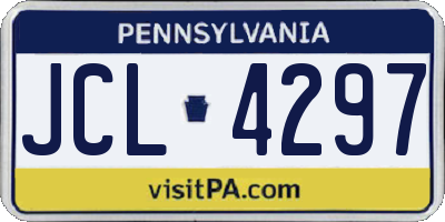 PA license plate JCL4297