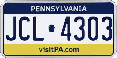 PA license plate JCL4303