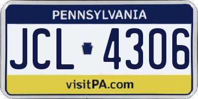 PA license plate JCL4306